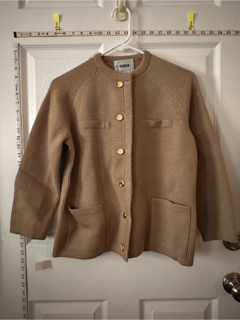 Girls' Tan Button-Front Knit Blazer by